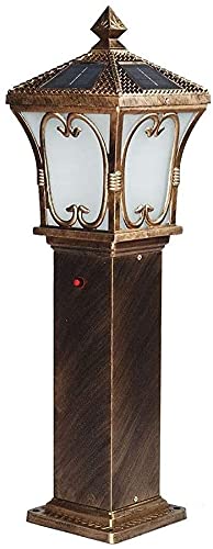 Waterproof Outdoor Solar Pillar Light - Modern Square Column Lamp for Garden, Patio, Lawn & Porch | Energy-Efficient Rainproof Exterior Lighting for Hotels & Communities | Perfect for Pathway, Driveway & Landscape Decoration