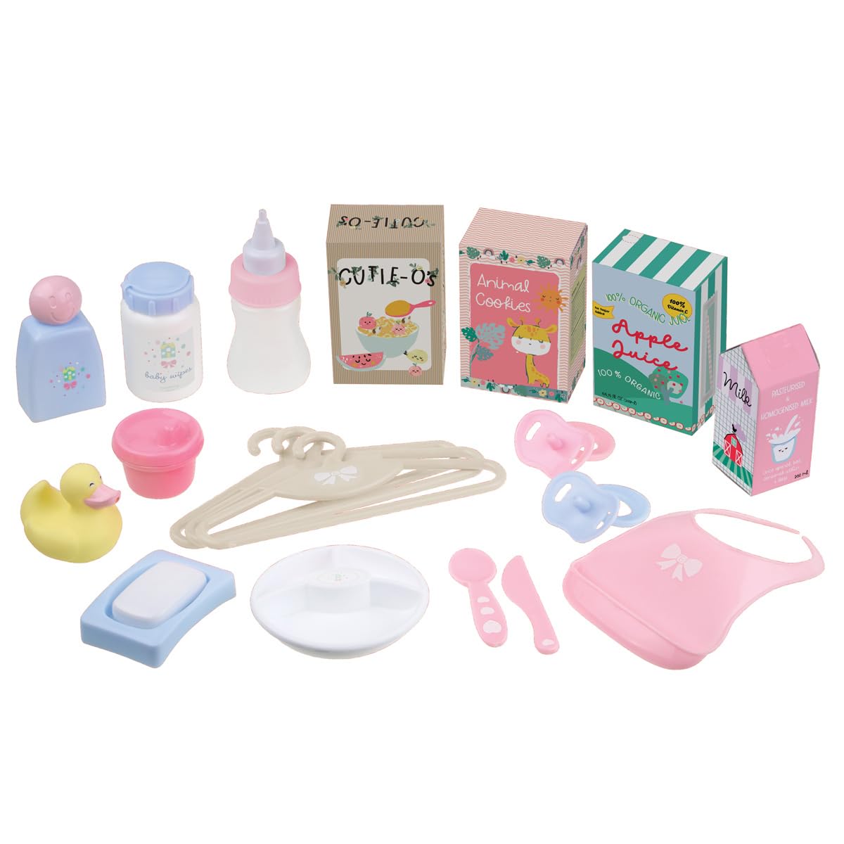 JC Toys Baby Doll Nursery 20-Piece Accessory Set - Berenguer Boutique Doll Accessories for Most 18