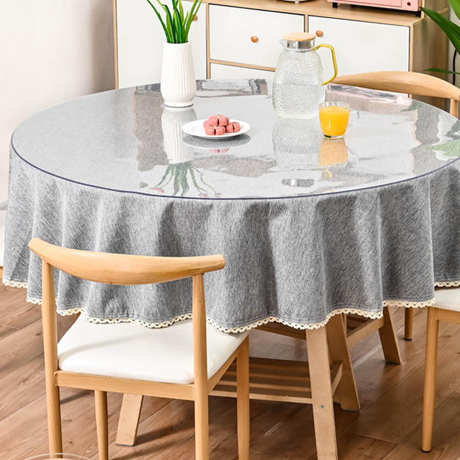Clear PVC Round Table Protector - 0.06