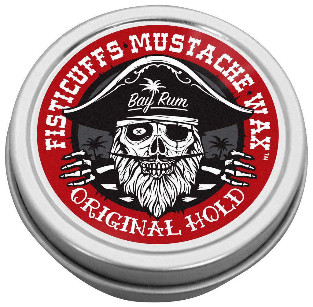 Fisticuffs Bay Rum Scented Mustache Wax - Strong Hold Styling Wax for Beards & Facial Hair - Perfect for Grooming, Styling & Special Occasions