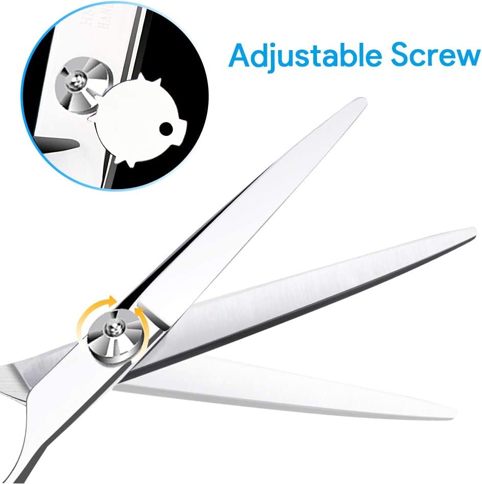 Professional Hair Cutting Scissors Set - Sharp Salon & Barber Shears with Thinning Scissors for Stylists & Home Use | Perfect for Haircuts, Trimming, Layering & Texturizing