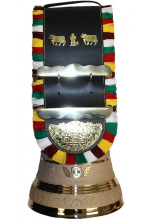 Authentic Swiss Cowbells - Traditional Alpine Brass Glocken with Leather Strap - Perfect for Farm Animals, Hiking Accessories & Home Decor