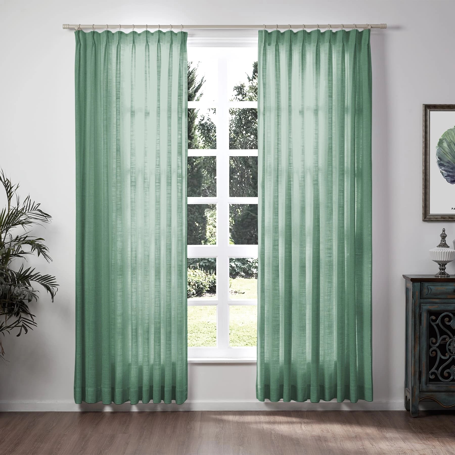 Liz Loft Extra Long Pleated Curtains - 84 Inch Length Blackout Drapes for Living Room & Bedroom | Thermal Insulated Window Treatments for Home Decor