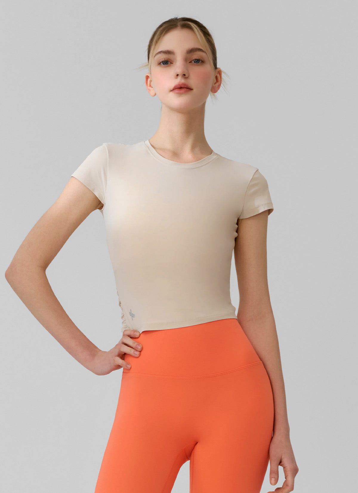 Lightweight Tricot Overlap Short Sleeve Top for Women - Breathable Summer Blouse for Casual Wear, Office & Outdoor Activities