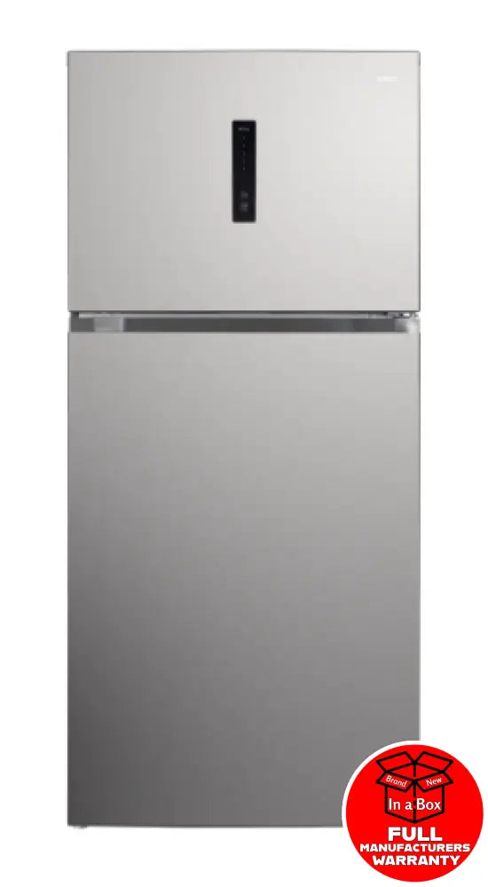 CHiQ CTM512NSS5E 515L Stainless Steel Top Mount Refrigerator - Energy Efficient Large Capacity Fridge for Home, Kitchen, Restaurant & Office Use