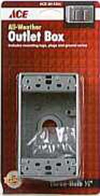 Ace Weatherproof Outdoor Electrical Outlet Box (3014354) - Ideal for Patio, Garden, and Poolside Use