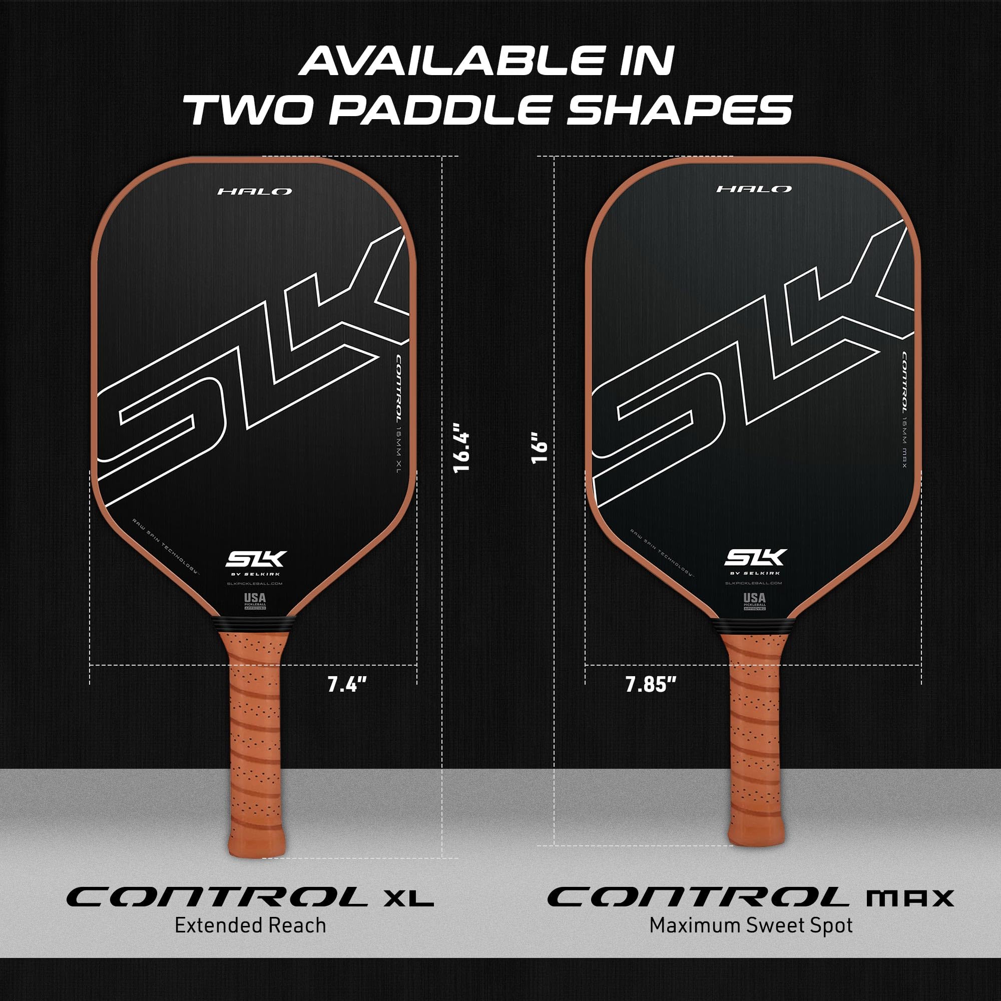 Selkirk Sport SLK Halo Raw Carbon Fiber Pickleball Paddle - Premium USA-Designed Paddle for Power & Control | Choose T700 Carbon Fiber, 18K Ultraweave or Kevlar Linkweave Models | Perfect for Competitive Play & Recreational Pickleball Games