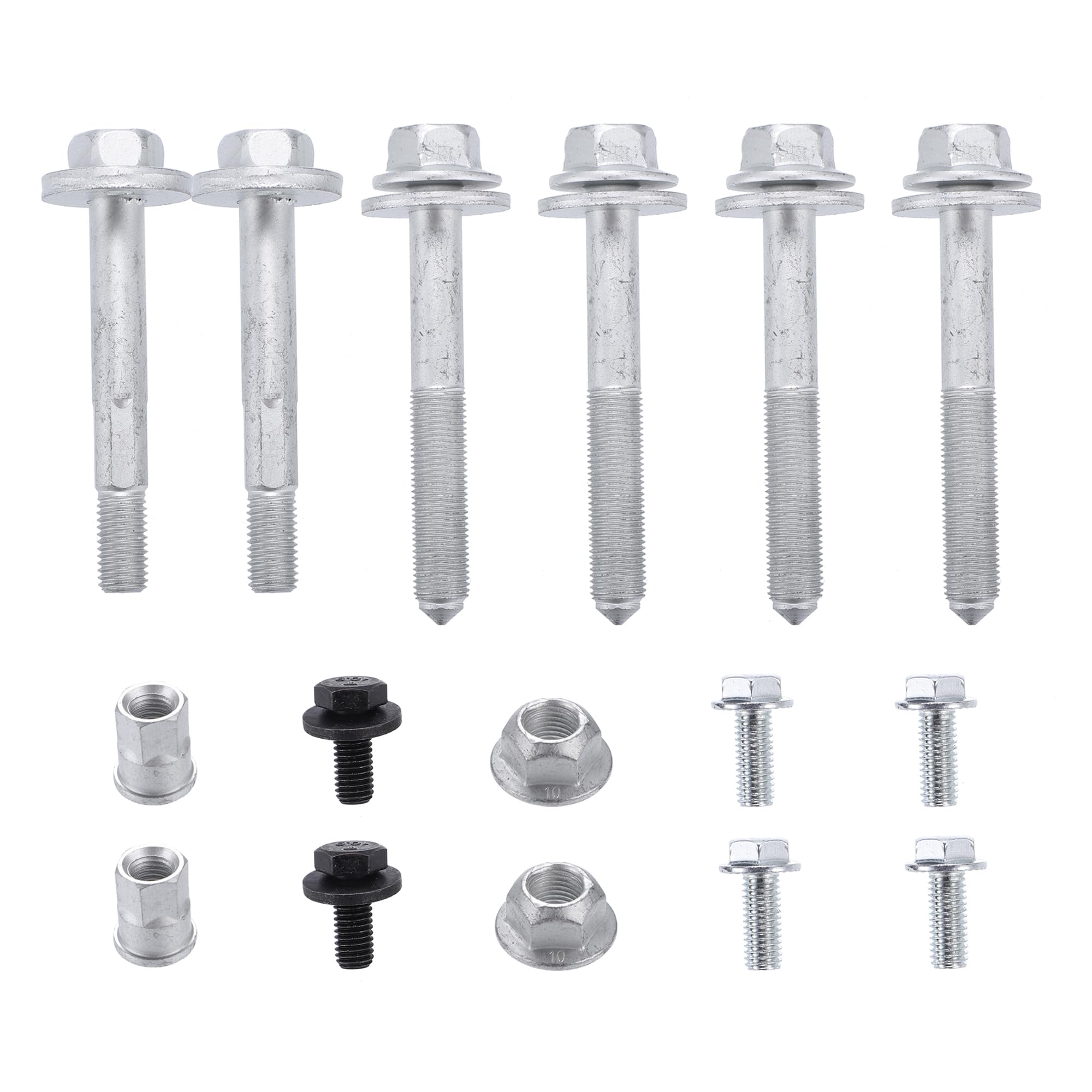 X AUTOHAUX Rear Crossmember Subframe Bolt Kit - Compatible with Jeep Compass & Patriot 2007-2017, Dodge Caliber 2007-2017 - Replacement for OEM Part Numbers 68211932AB, 6508510AA, 6508486AA, 6508487AA - Perfect for Suspension Repair & Maintenance