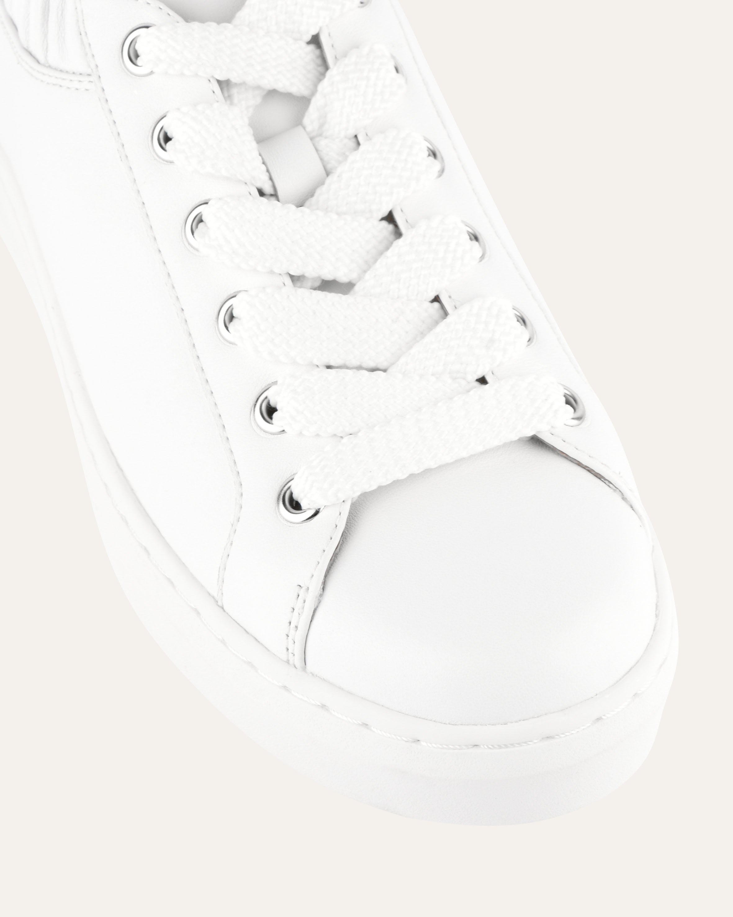 TENLEY Women's White Leather Sneakers - Comfortable Casual Walking Shoes for Everyday Wear, Work & Travel