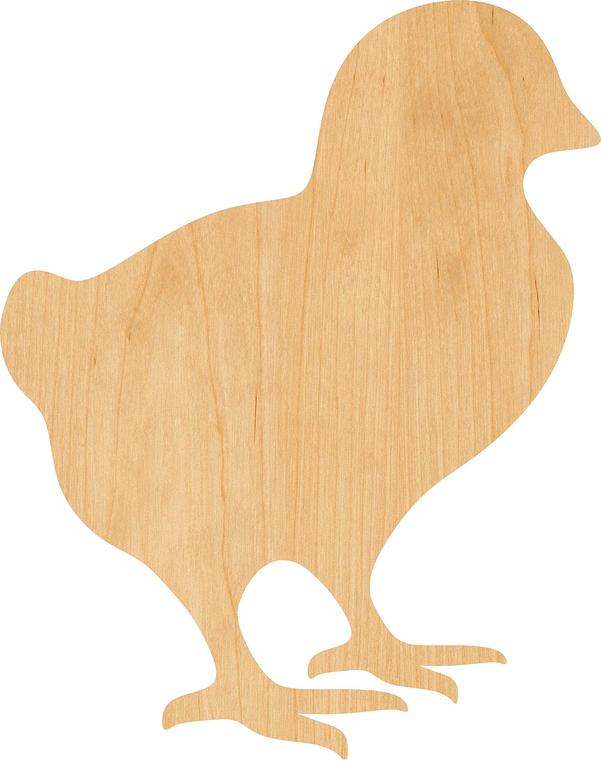 4 Inch Baby Chick Laser Cut Wood Shapes - DIY Craft Supplies for Easter Decorations, Scrapbooking & Kids' Art Projects
