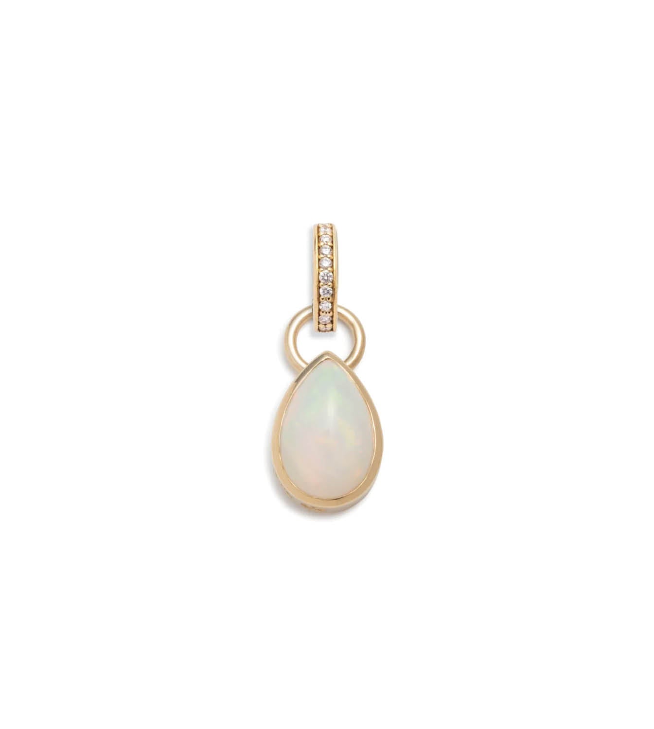 2.1ct Opal Pear Pendant Necklace with Annex Link - Forever & Always Matching Jewelry Set for Anniversary, Wedding & Romantic Gifts