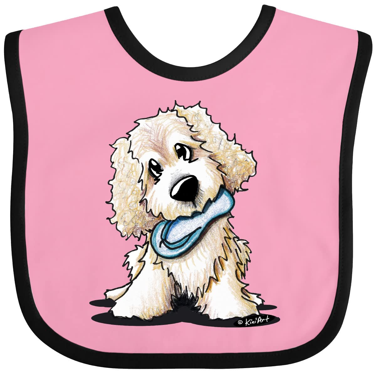 Inktastic Beach Baby Doodle Baby Bib - Cute & Absorbent Infant Feeding Bib for Boys & Girls - Perfect for Beach Trips, Mealtime & Photo Shoots