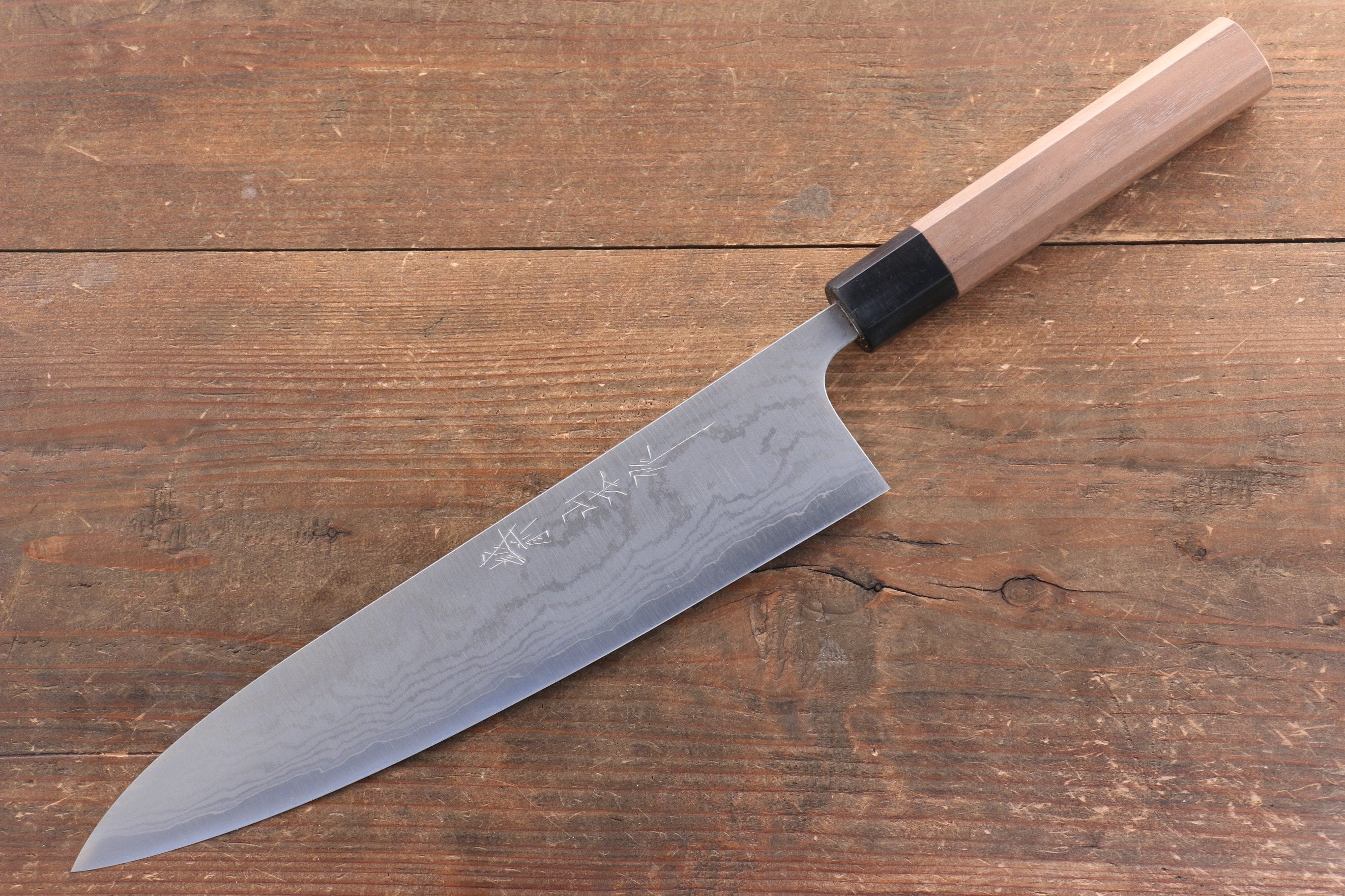 Premium Nao Yamamoto VG10 Damascus Gyuto Chef Knife 240mm - Japanese High Carbon Stainless Steel Blade with Walnut Handle - Perfect for Sushi, Meat Slicing & Professional Kitchen Use