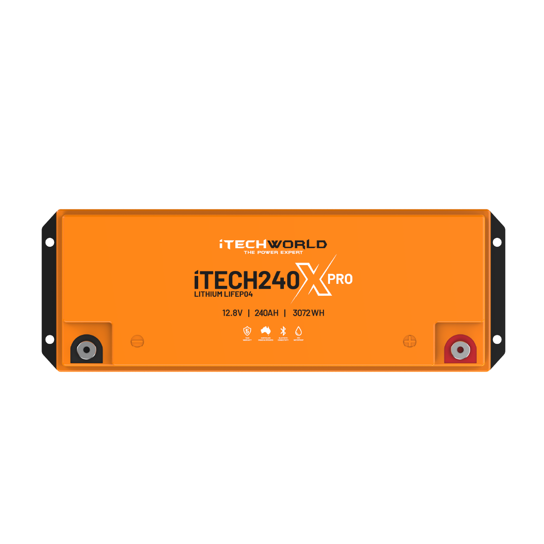 iTECH240X PRO 12V 240Ah Deep Cycle Lithium Battery - LiFePO4 with Bluetooth for RV, Marine, Solar & Off-Grid Power - Long Lasting & Lightweight Energy Storage Solution