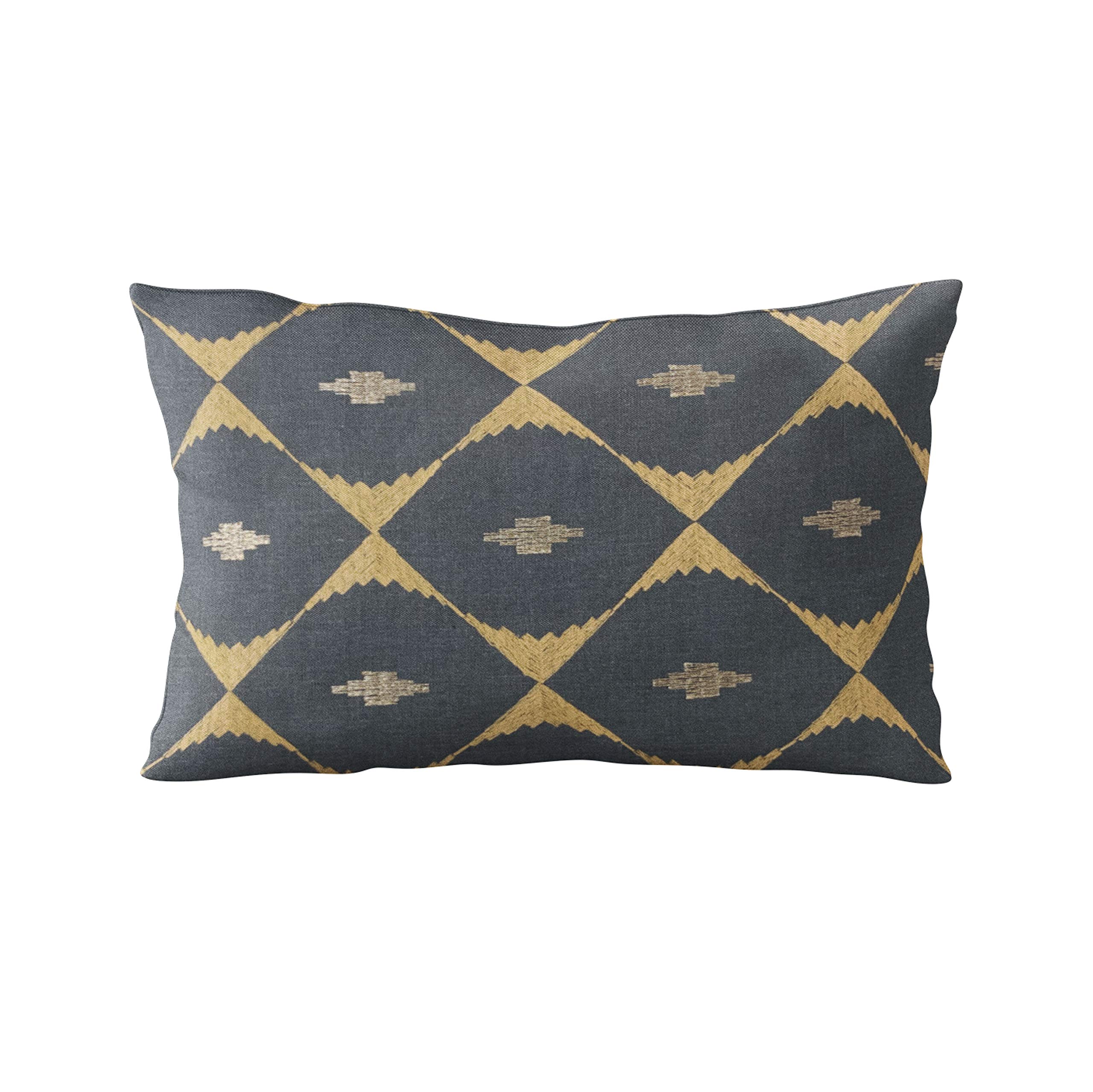 Luxury Blue Plutus Cube Diamond Throw Pillow 24x24 Inches - Double Sided Soft Decorative Cushion for Sofa, Bed, Living Room & Home Decor