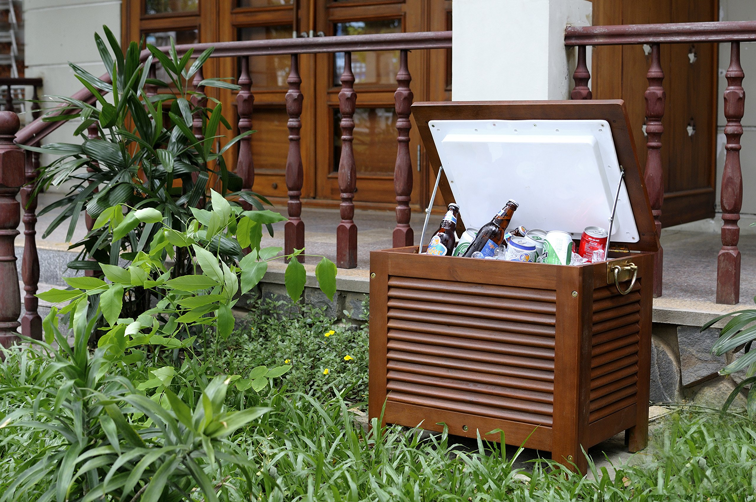 Merry Garden MPG-PC01 Premium Wooden Outdoor Patio Cooler Box - Perfect for Backyard BBQs, Pool Parties & Picnics