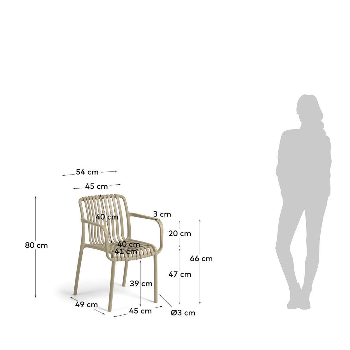 Isabellini Alfresco Dining Arm Chair - Outdoor Patio Furniture for Garden, Poolside, and Backyard Relaxation