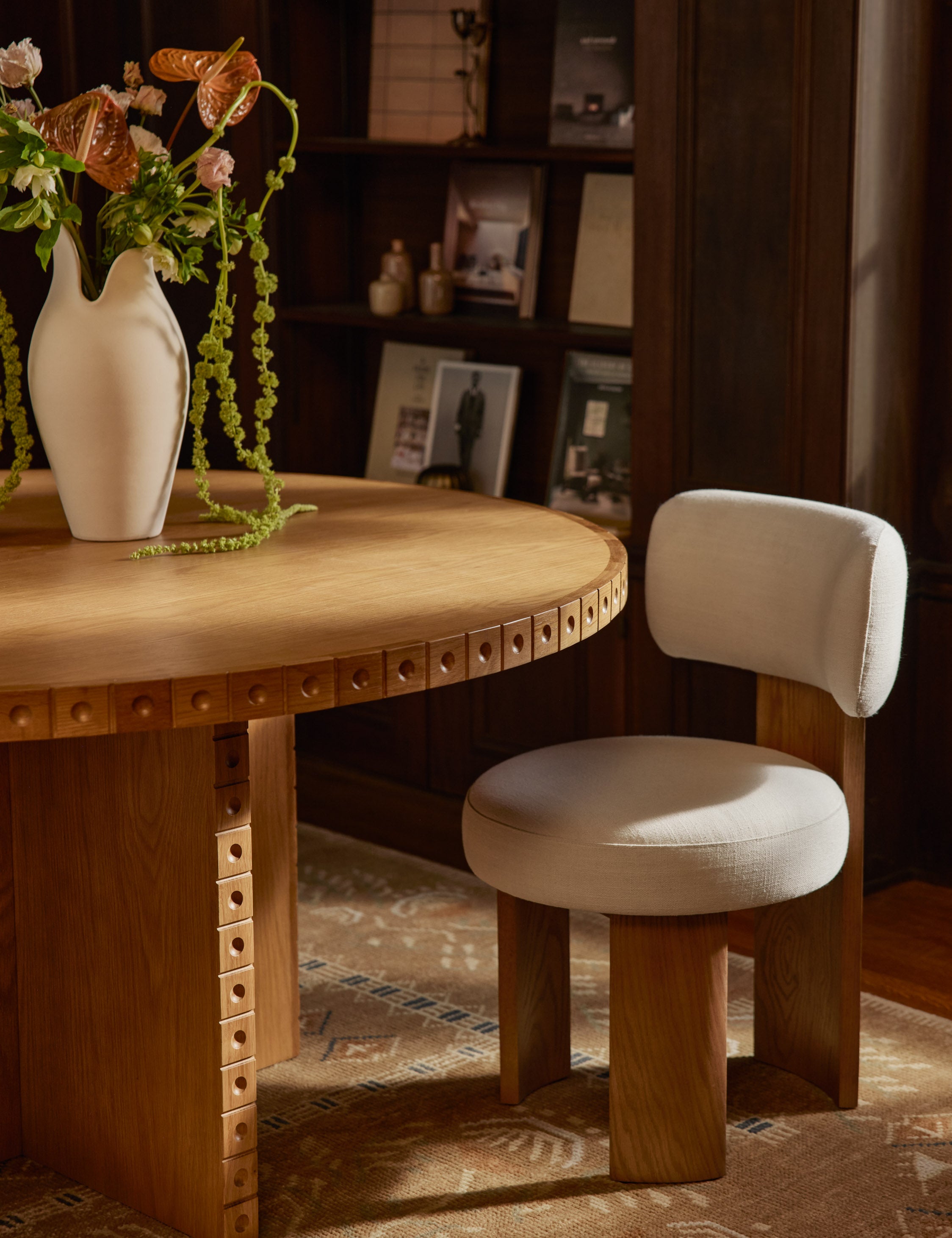 Modern Brisbane Dining Chair - Sturdy Wooden Kitchen Chair with Comfortable Cushion - Perfect for Dining Room, Kitchen, and Breakfast Nook