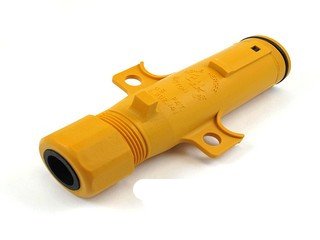 Cole Hersee 12301 13-Pole Plug Tractor-Trailer Connector - Heavy Duty Yellow Electrical Connector for Semi Trucks & Trailers - Ideal for Trucking, Fleet Maintenance & Roadside Repairs