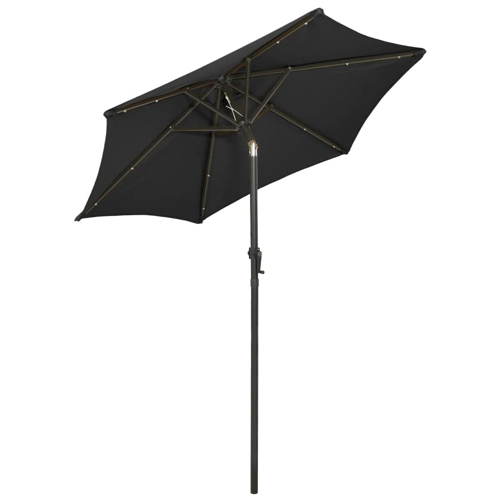 SKM 78.7x83.1 Inch Large LED Patio Umbrella with Aluminum Pole - Outdoor Garden, Poolside, Backyard Shade Solution for Summer