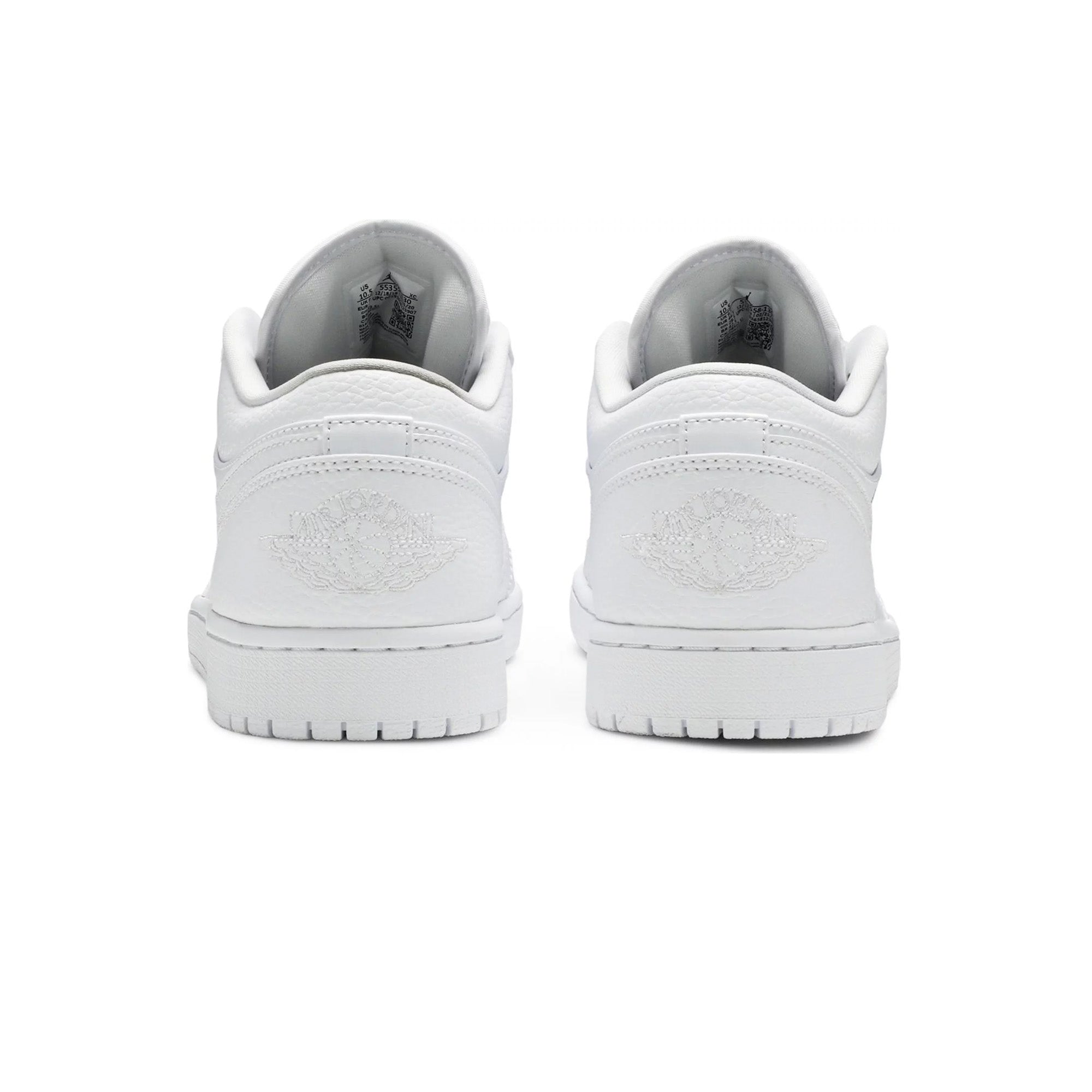Air Jordan 1 Low 'Triple White Tumbled Leather' Sneakers (2020) - Men's Basketball Shoes for Casual Wear & Street Style Fashion