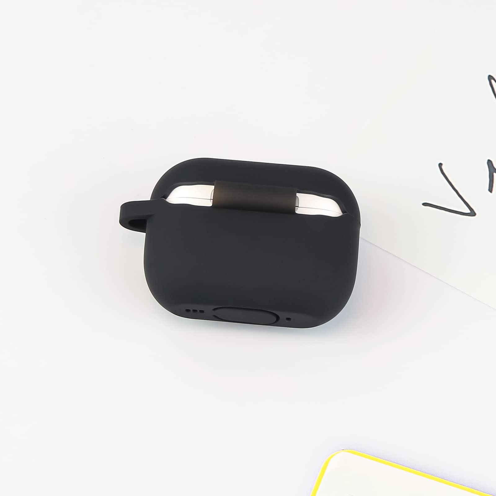Wonhibo Cute Butterfly Silicone Case Cover for AirPods Pro 2 (2022) - Protective Shockproof Skin with Keychain for Women - Perfect for Travel, Gym & Everyday Use (Black)