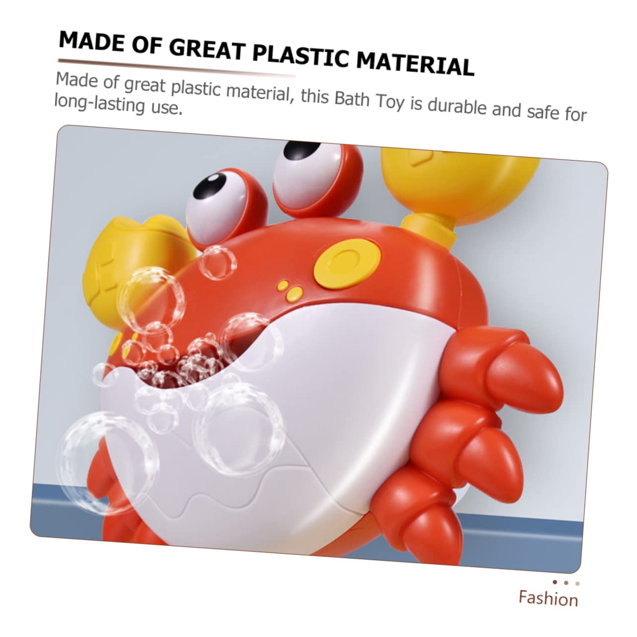 VICASKY 3-Piece Crab Bath Toys Set - Bubble Blower & Shower Toys for Kids, Fun Bathtime Playtime, Durable Plastic Bath Toys for Toddlers (Red) - Perfect for Bubble Baths, Pool Parties & Sensory Play