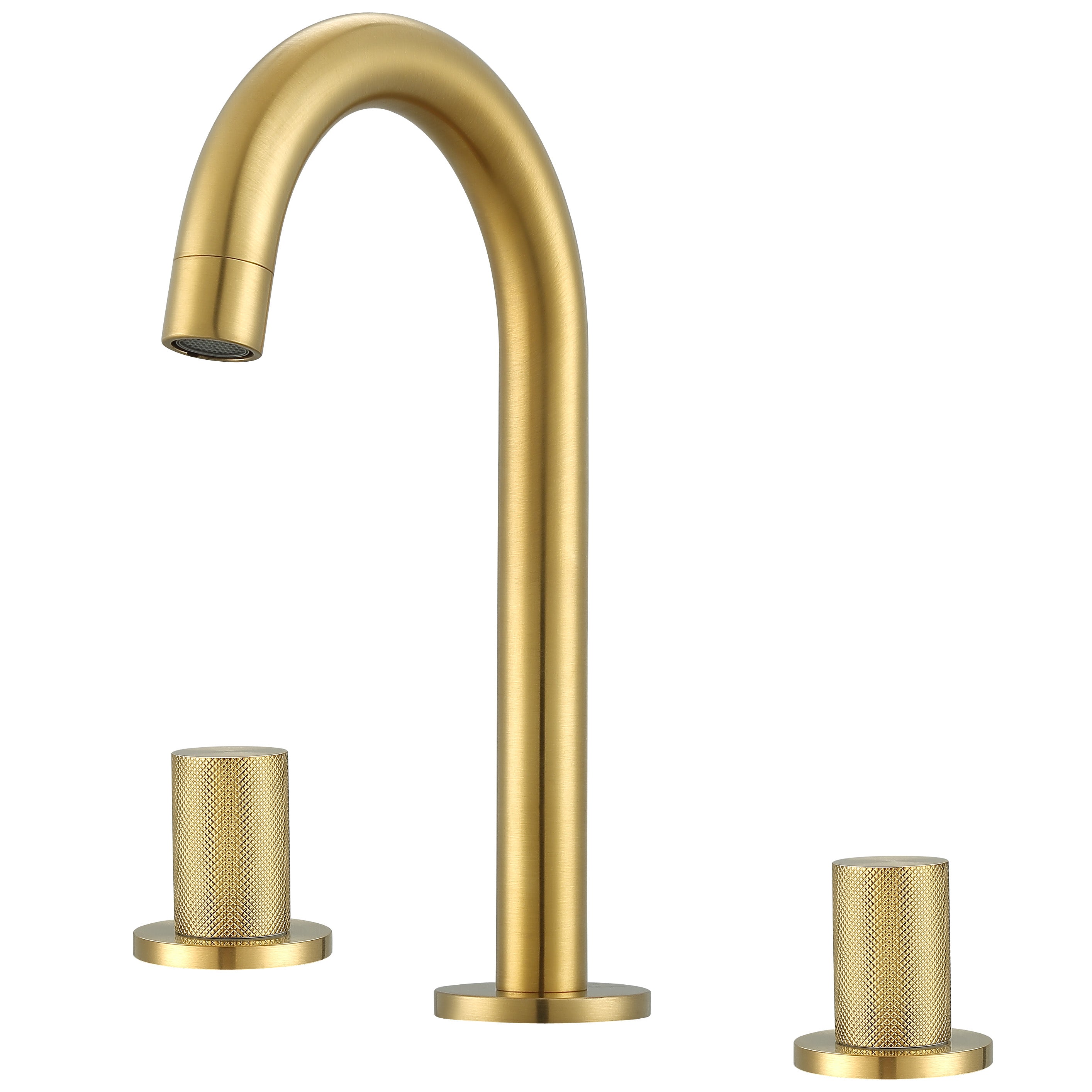 Ancona Industria Series Widespread Bathroom Faucet in Brushed Gold - Modern Luxury Fixture for Vanity Sinks & Powder Rooms
