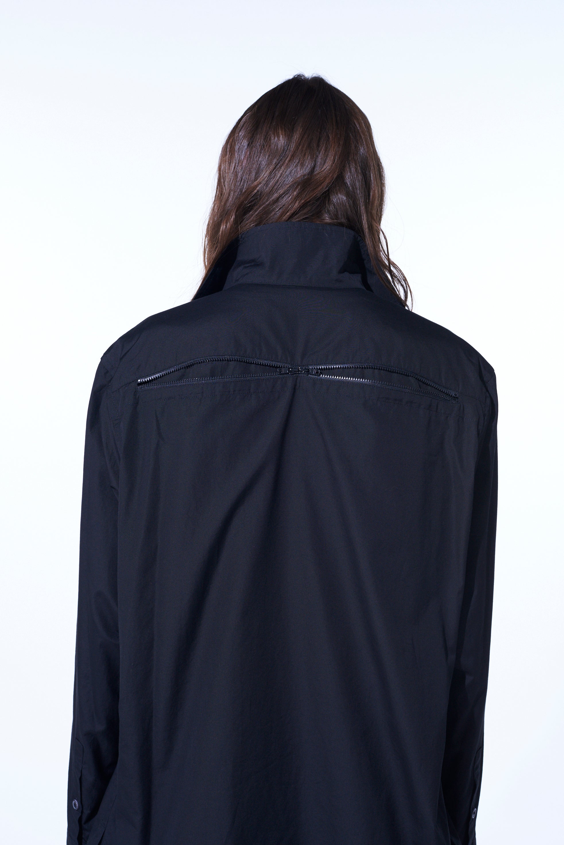 Stylish Cotton Broadcloth Stand Collar Zip-Up Shirt for Men & Women | Casual & Office Wear | Perfect for Everyday Outfits & Business Attire