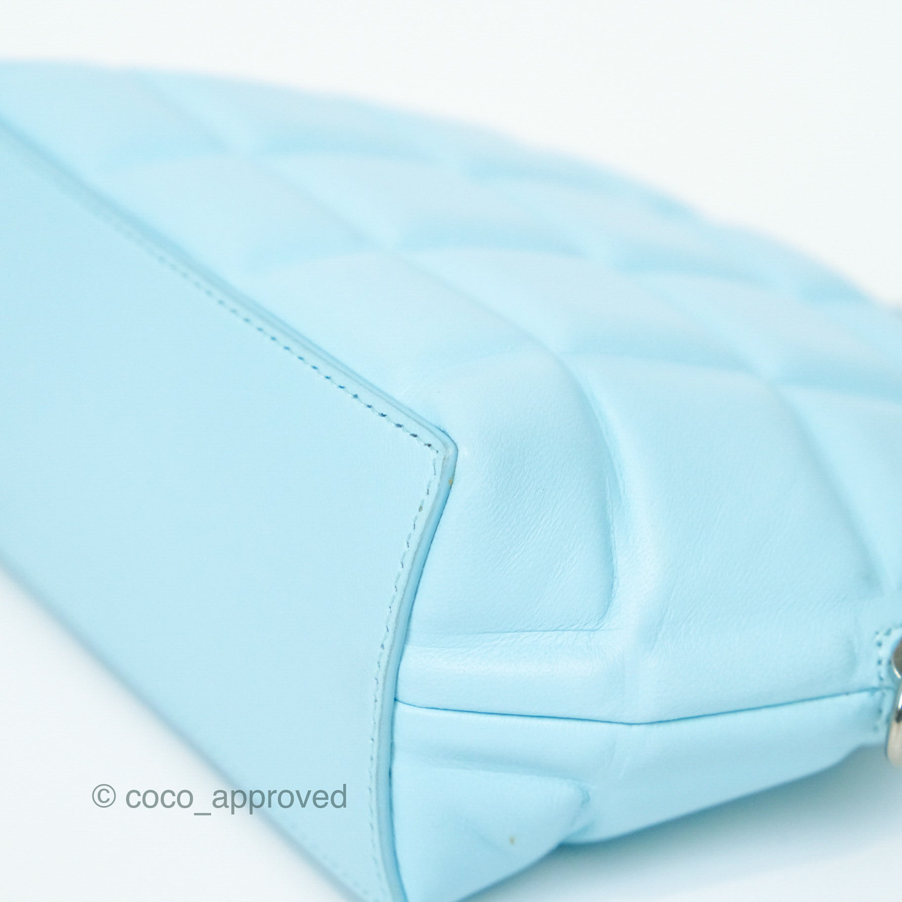 Bottega Veneta Mini Half Moon Bag in Topazio Blue Nappa Lambskin with Silver Hardware - Luxury Crossbody Purse for Women, Perfect for Date Night & Evening Events