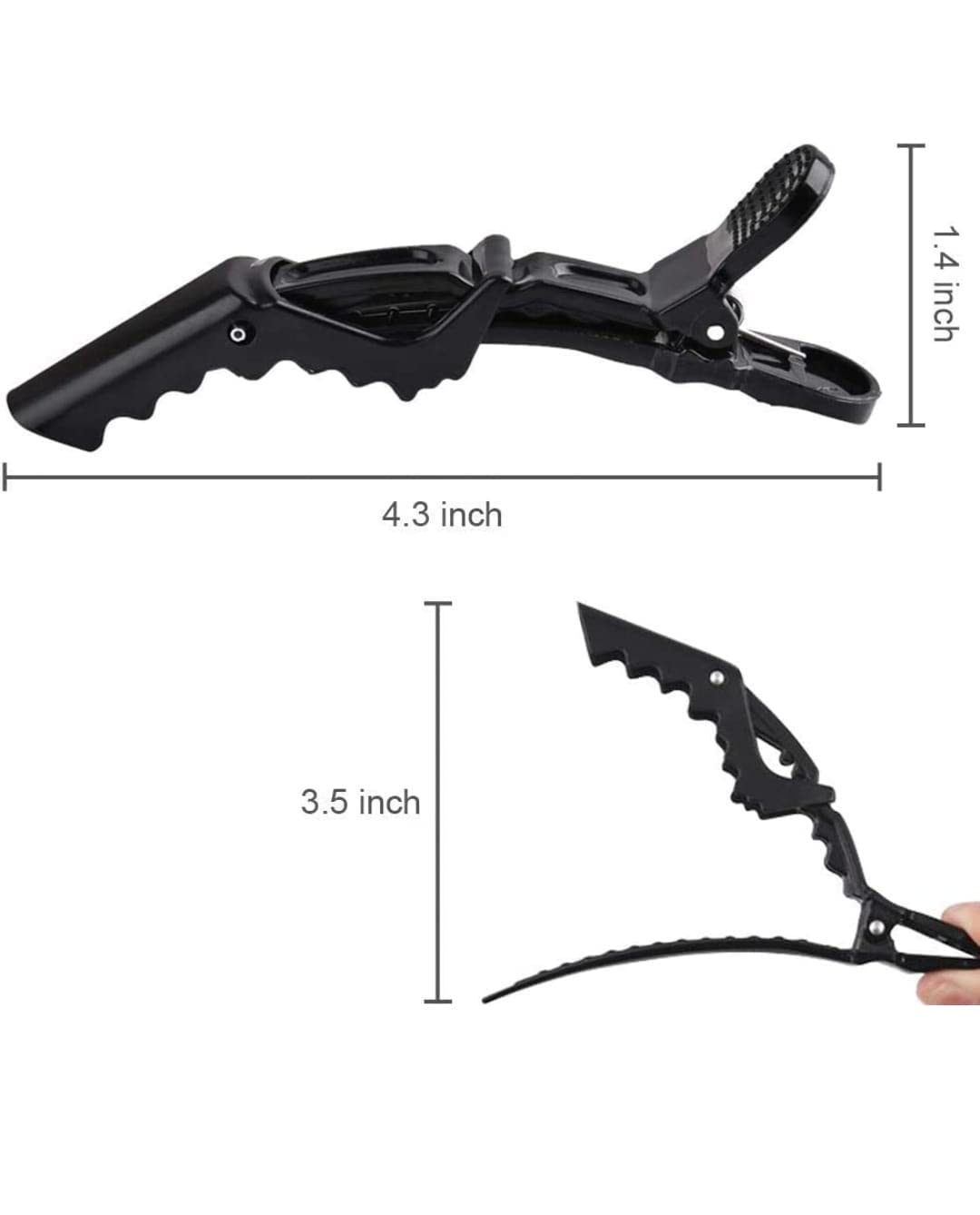 Professional Hair Styling Clips Set - 6pcs Non-Slip Crocodile & Duckbill Sectioning Clips for Salon & Home Hairdressing - Perfect for Styling, Cutting & Coloring Hair