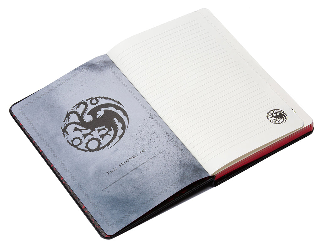 House of the Dragon Targaryen Fire & Blood Hardcover Notebook - Premium Leather Journal for Writing, Note Taking & Gift Ideas - Perfect for Fans of Game of Thrones & Fantasy Books