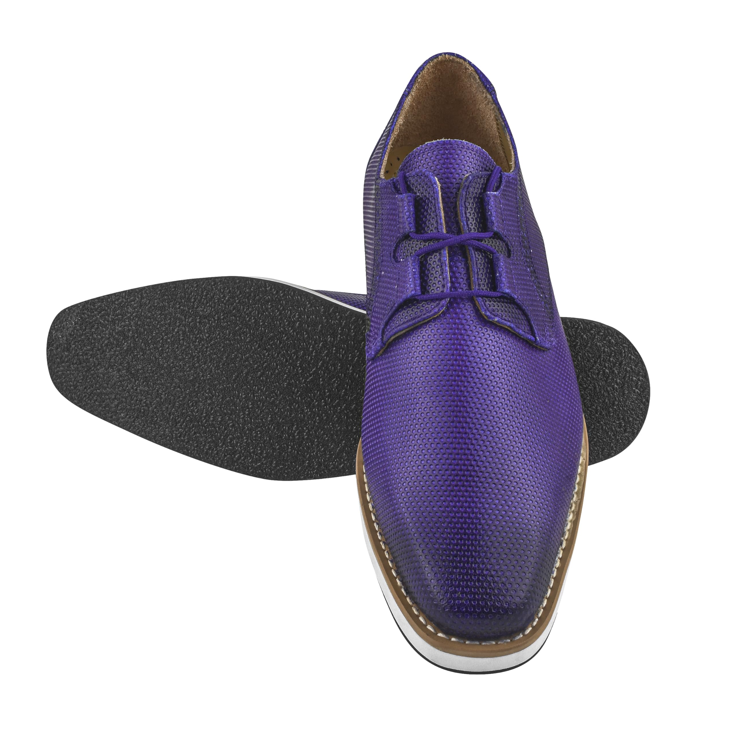 Premium Men's Genuine Leather Oxford Dress Shoes - Burnished Toe Lace-Up Formal Shoes for Business, Wedding & Office Wear - Comfortable & Stylish Men's Dress Footwear