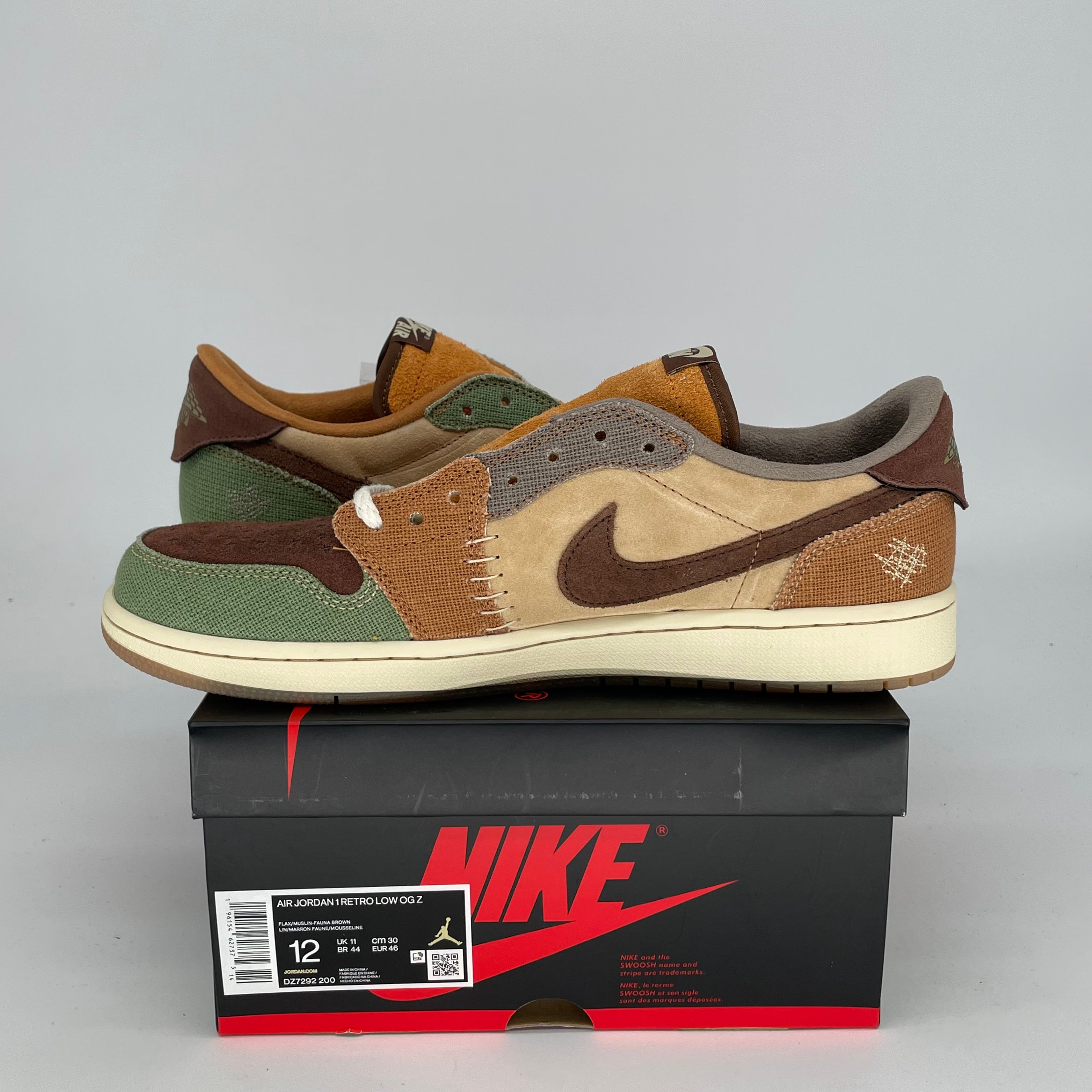 AIR JORDAN 1 LOW ZION VOODOO Sneakers for Men - Size 12 (DZ7292-200) - Basketball Shoes for Streetwear & Casual Outfits