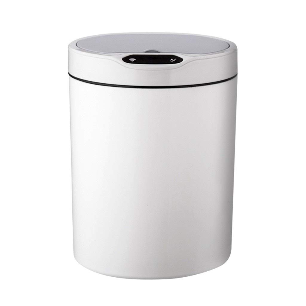 Smart Sensor Trash Can with Lid - 12L Automatic Motion Sensor Garbage Bin for Kitchen, Living Room, Bedroom - Touchless Wastebasket with Odor Control, White (Perfect for Modern Homes & Office Spaces)