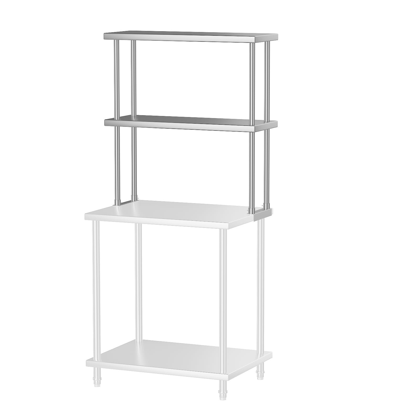 Stainless Steel 2-Tier Adjustable Overshelf for Work & Prep Table - 12