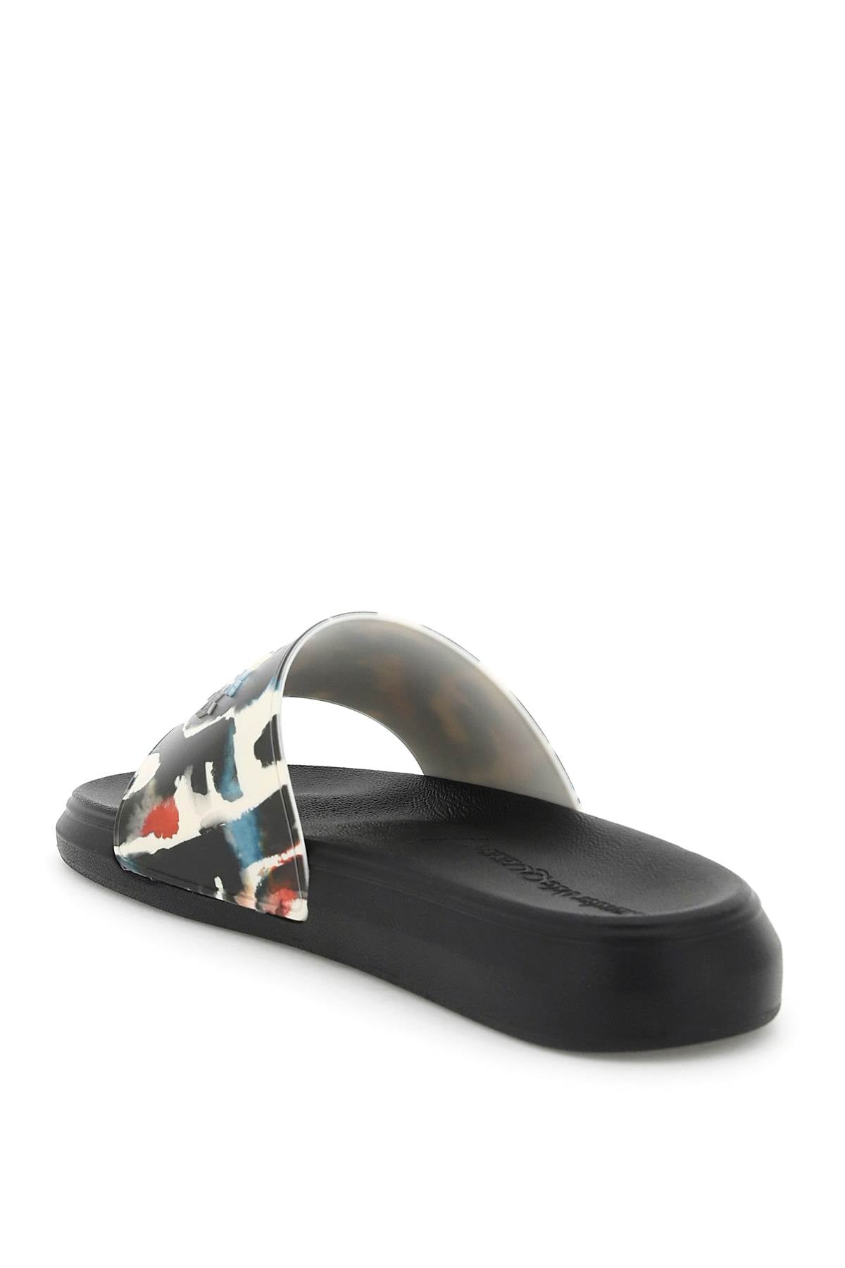 Alexander McQueen Watercolor Print Rubber Slides - Stylish & Comfortable Summer Sandals for Beach, Pool & Casual Wear