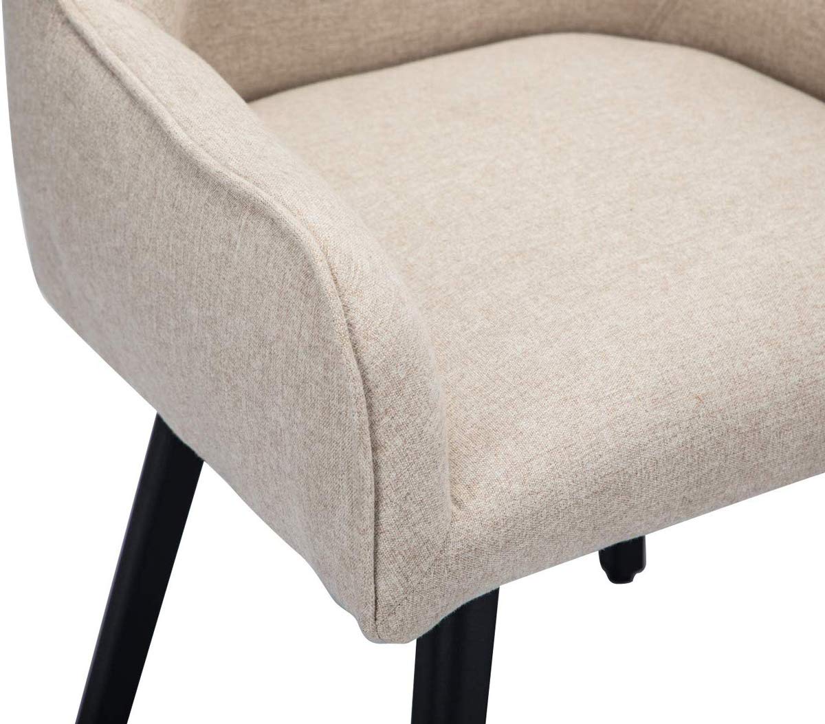 Yongchuang 2-Piece Swivel Dining Chairs with Arms - Upholstered Modern Accent Armchairs for Living Room, Office & Desk - Beige Home Furniture | Perfect for Dining Rooms, Home Offices & Lounge Areas