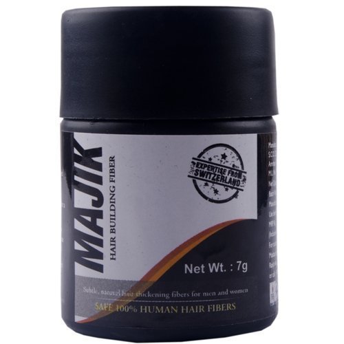 Boxo Human Hair Building Fiber for Men & Women - 7g Black (Pack of 1) | Instant Hair Thickening Solution for Thinning Hair, Bald Spots & Receding Hairline - Perfect for Daily Use, Special Occasions & Confidence Boosting