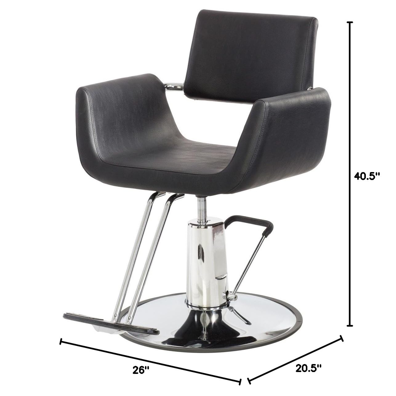 Echo Styling Chair for Salons & Spas - Modern Floating Back Design, Seamless Easy-Clean Surface, One-Piece Foam Cushion & Steel Frame (YLG-119) - Perfect for Hair Styling, Barber Shops & Beauty Treatments