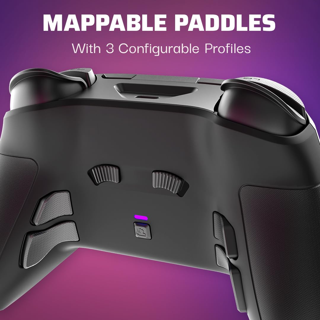 Victrix Pro BFG Wireless Gaming Controller for Xbox Series X|S, Xbox One & Windows 10/11 - Modular Gamepad with Dolby Atmos, Remappable Buttons, Custom Triggers - Perfect for Competitive Gaming & PC Gaming (Renewed, Black)