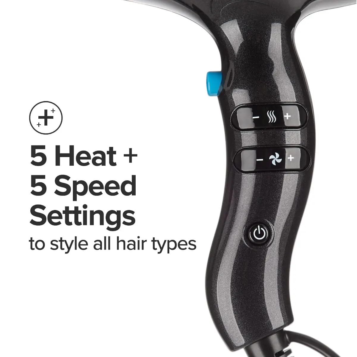 Paul Mitchell Express Ion Dry Hair Dryer - Digital Ionic Blow Dryer with Multiple Heat & Speed Settings for Salon-Quality Styling - Perfect for Home Use, Travel & Professional Salons