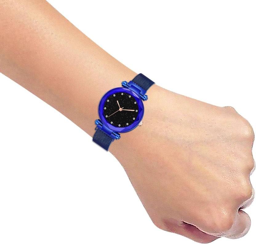 GIFFEMANS Luxury Diamond Round Dial Magnetic Bracelet Watch for Women - Perfect for Formal Events, Parties & Everyday Elegance