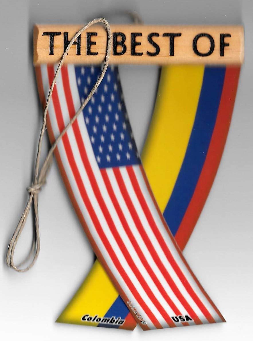 Colombian and American Unity Car Rearview Mirror Hanging Flags - Mini Banner for Cars, Trucks & SUVs - Show Your Pride on the Road | Perfect for Travel, Road Trips & Cultural Celebrations