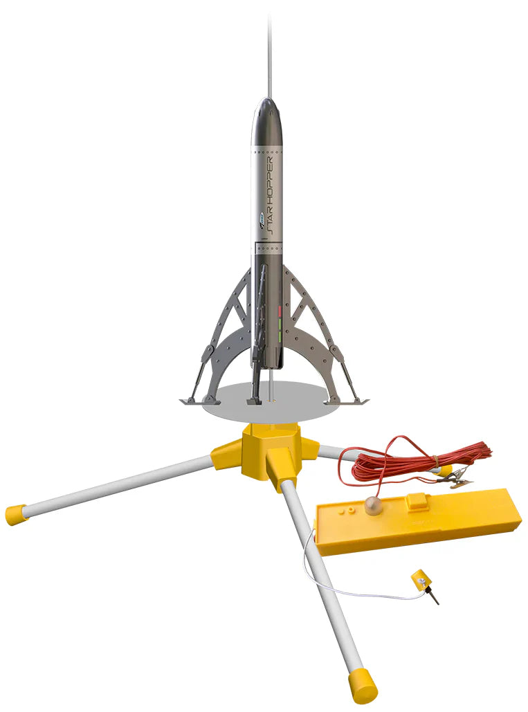 Estes Star Hopper Model Rocket Launch Set - Beginner Rocket Kit with Mini Launch Controller & Pad (2427) | STEM Learning, Outdoor Science Activity for Kids & Teens