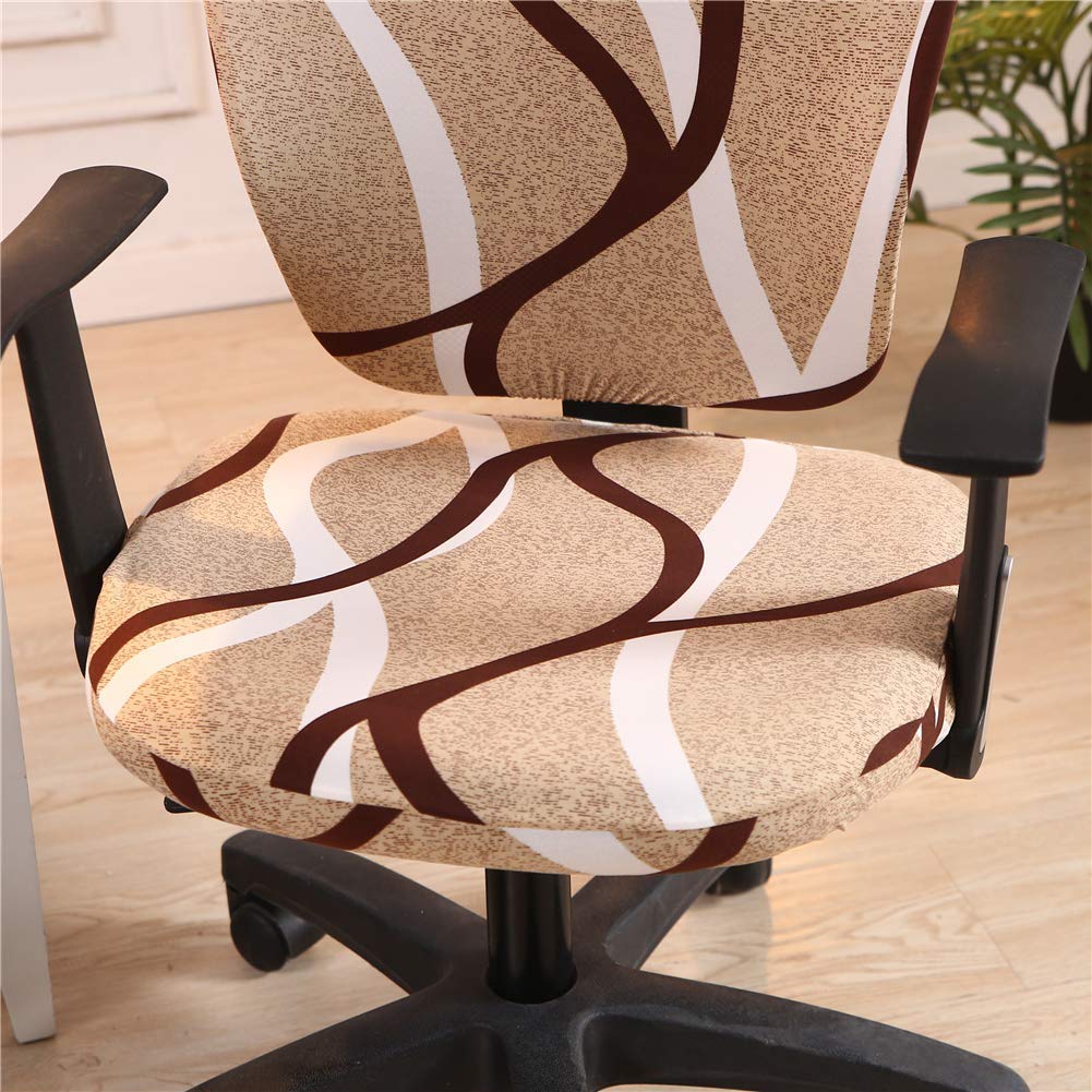 Melaluxe Universal Stretchable Office Chair Cover - Protective Slipcover for Computer & Desk Chairs | Perfect for Home Office, Gaming & Workspace Decor