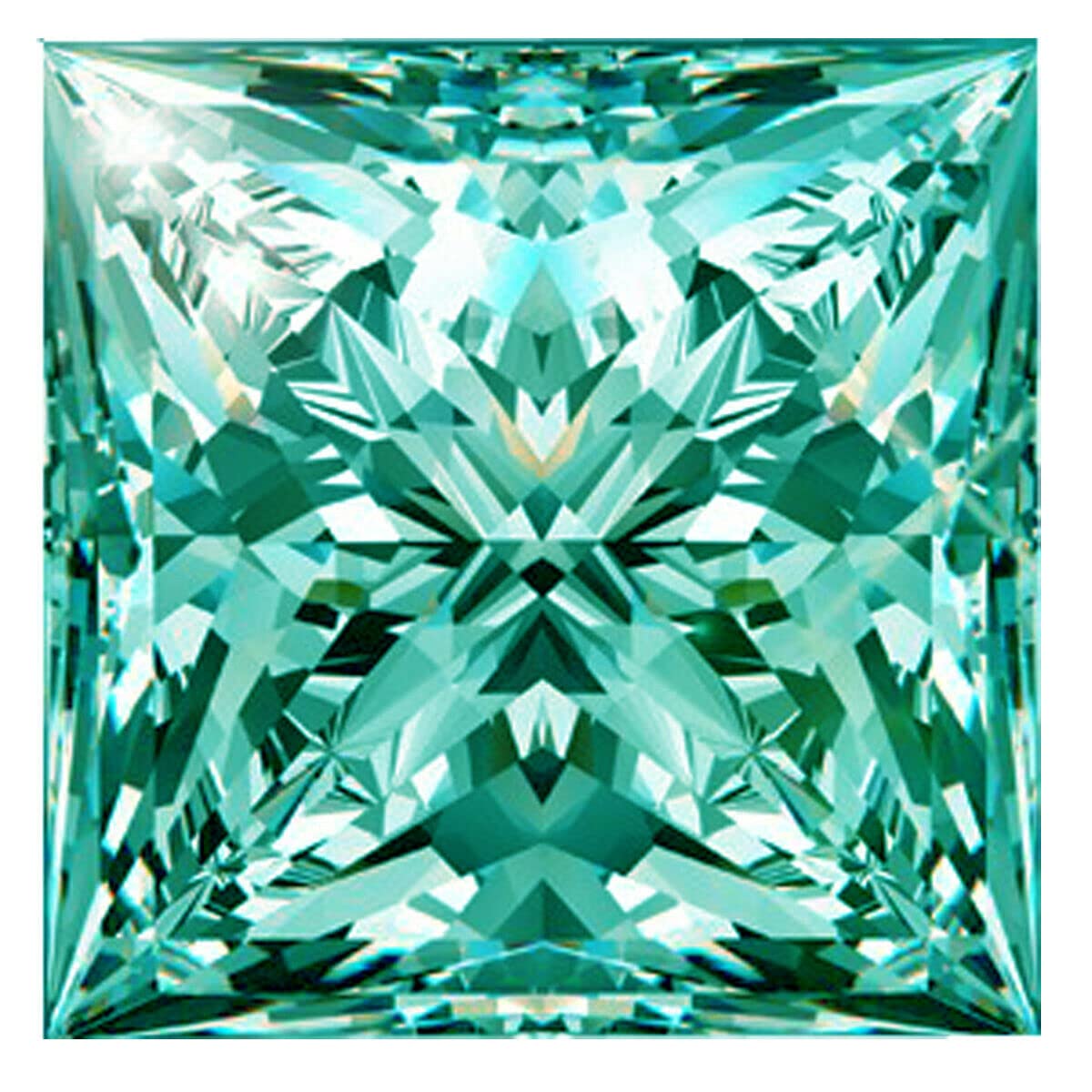 3.66 Ct Fancy Vivid Blue Princess Cut Loose Moissanite for Engagement Rings, Wedding Bands & Fine Jewelry - Perfect for Bridal, Anniversary & Special Occasion Gifts