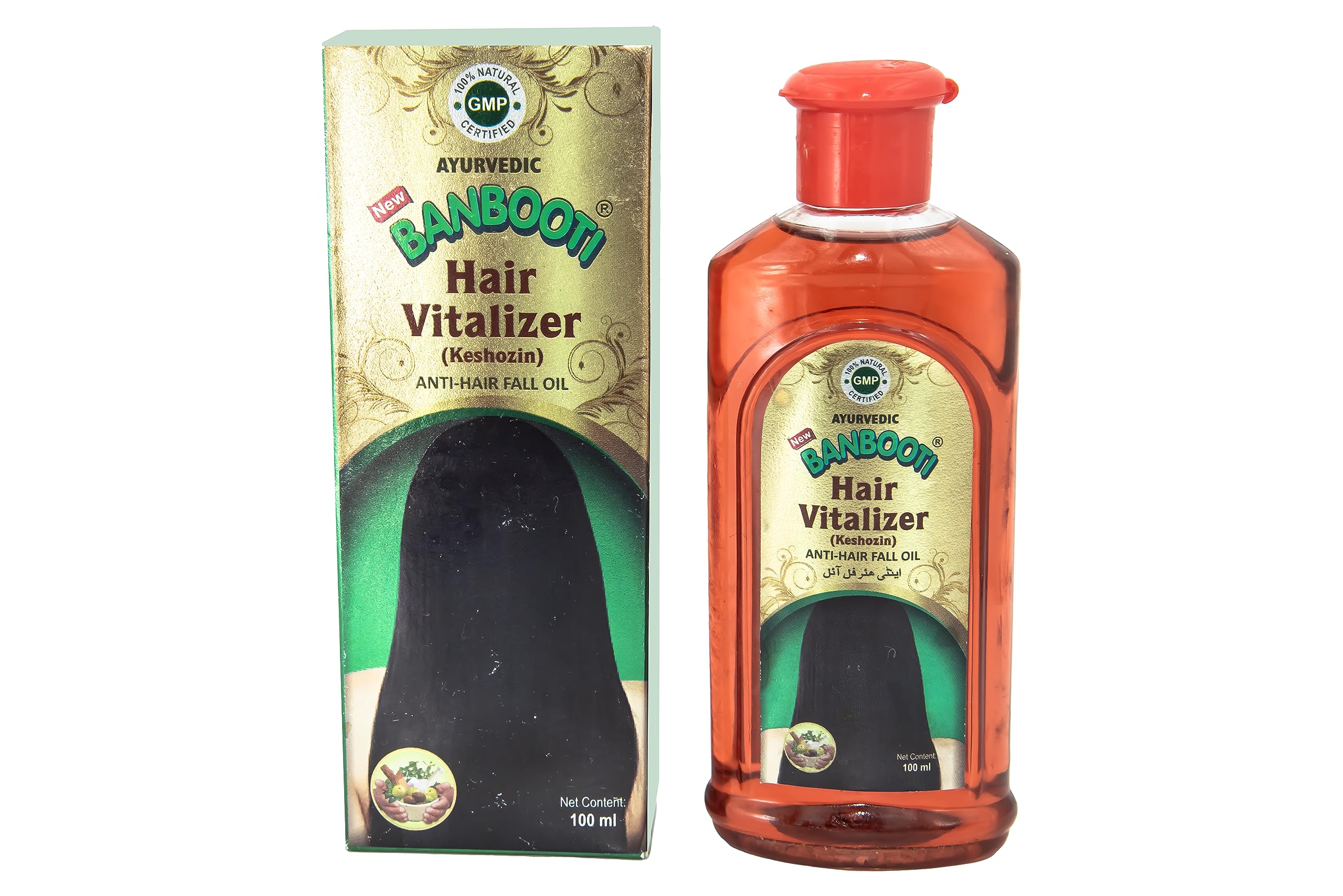 Banbooti Keshozin Anti Hair Fall Oil with Hair Vitalizer - Natural Hair Growth Treatment for Thinning Hair & Hair Loss - Perfect for Daily Scalp Massage & Strengthening Damaged Hair