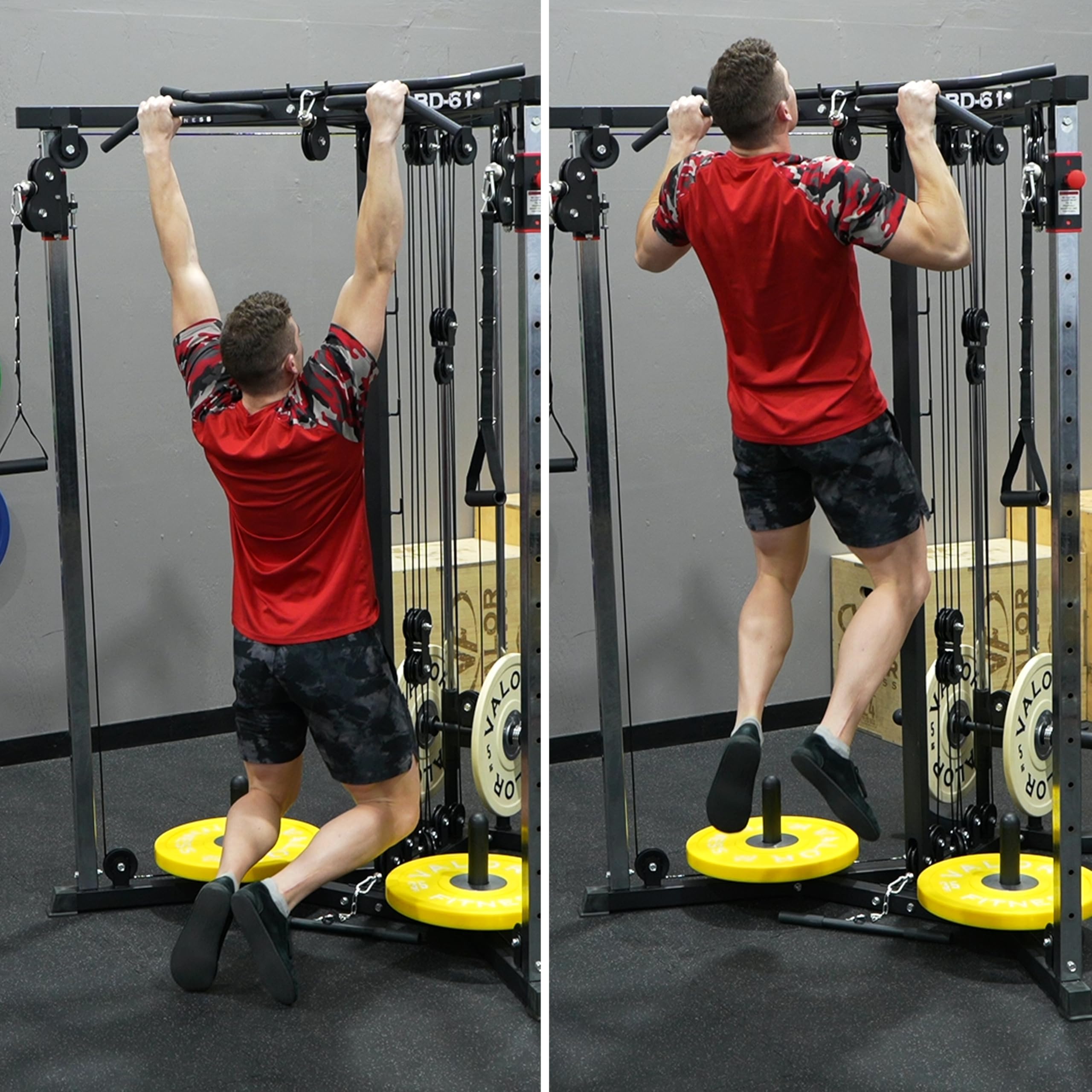 Valor Fitness Cable Crossover Machine - 17 Adjustable Positions with Pull Up Bars & Optional Attachments | 200 lb Plate Loaded Pulley System for Home Gym Strength Training | Perfect for Full-Body Workouts, Muscle Building & Functional Training