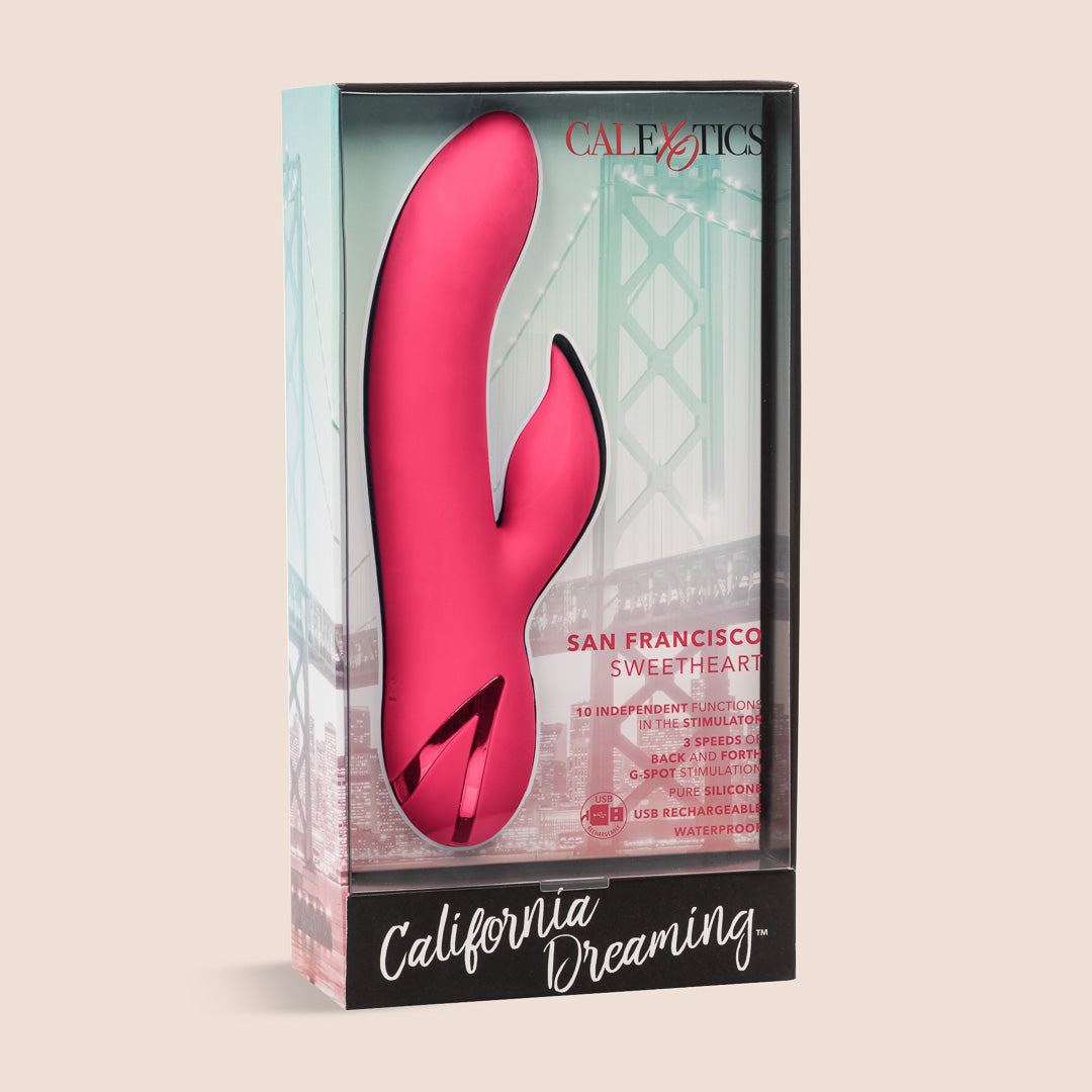 California Dreaming® San Francisco Sweetheart G Spot Massager - Powerful Vibrating & Thrusting Motion for Intense Pleasure - Perfect for Couples Play & Solo Sensual Exploration